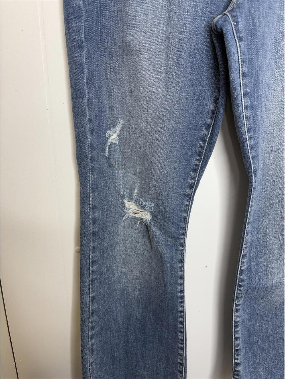 Kancan Jeans Womens 26 High Rise Cropped Bootcut Distressed Rip Knee Casual - Picture 5 of 9